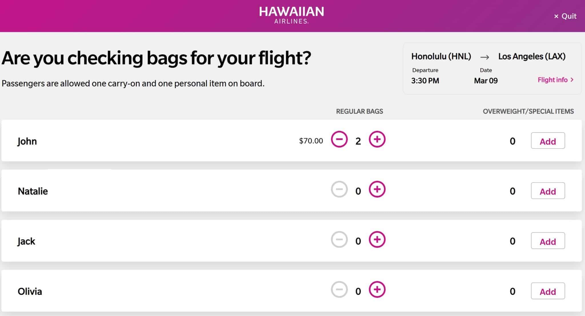 Trip Report: Honolulu to Los Angeles in Hawaiian Airlines Extra