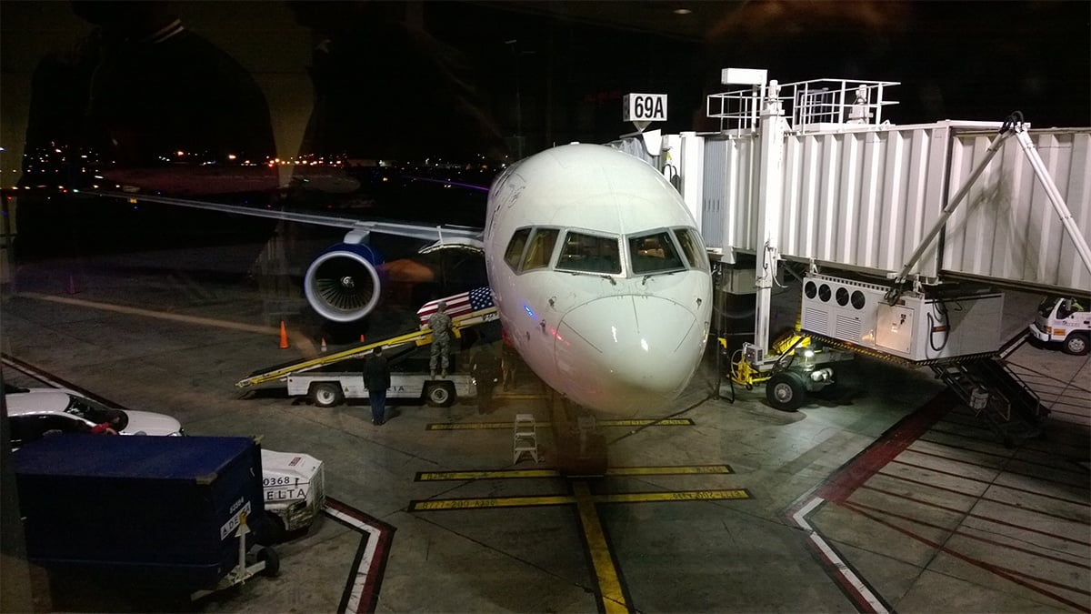 Fallen Soldier on My Delta Flight