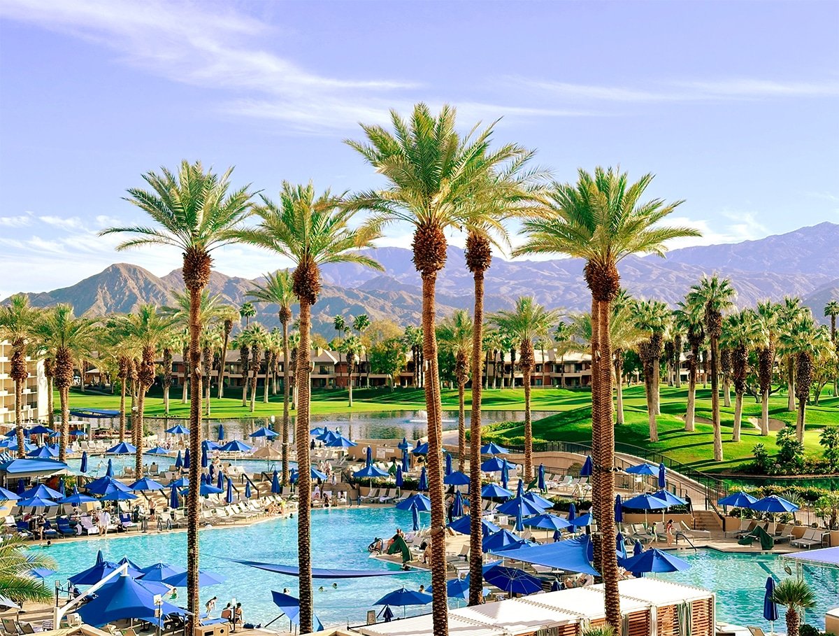 The view from our room at the JW Marriott Desert Springs Resort & Spa.