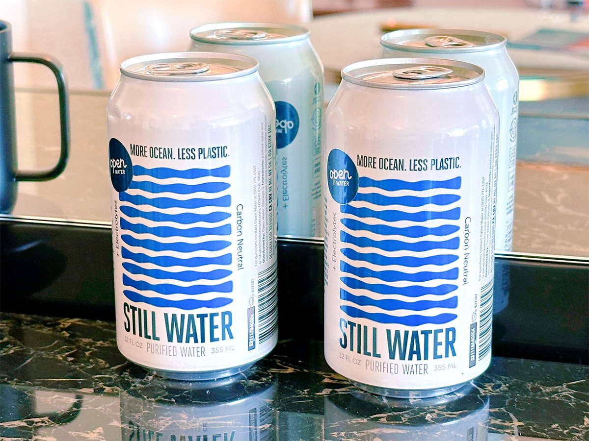 Four Seasons Westlake Village, aluminum cans of water