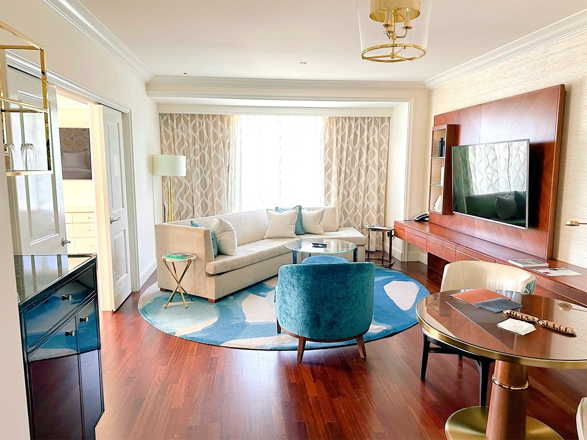 Four Seasons Westlake Village, one-bedroom suite living room