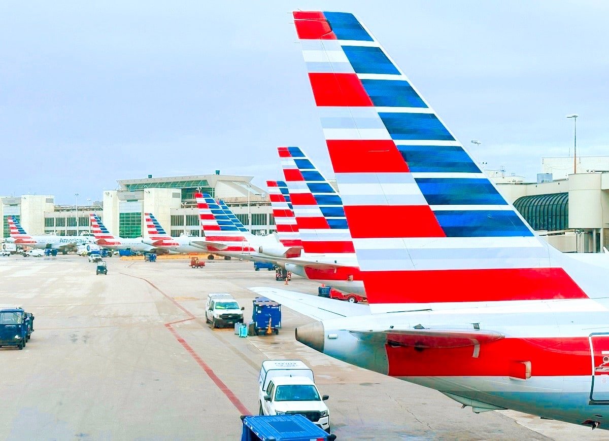 American Airlines aircraft tail.