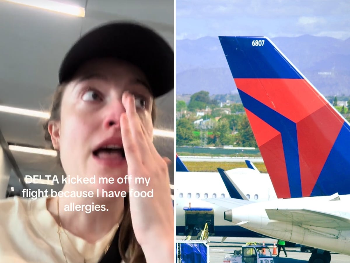 A Delta Air Lines passenger says she was kicked off a flight because of her food allergies.