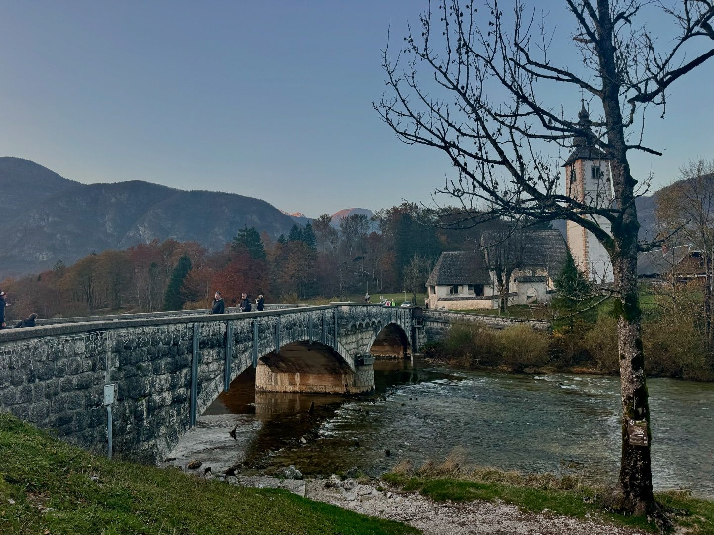 Lake Bohinj bridge in Slovenia