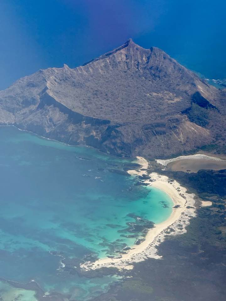 Aerial view of Galapagos Islands