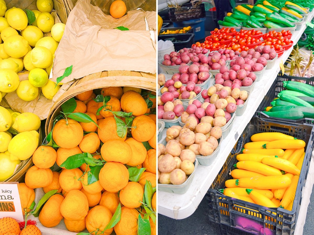 Farmers market tours in California.