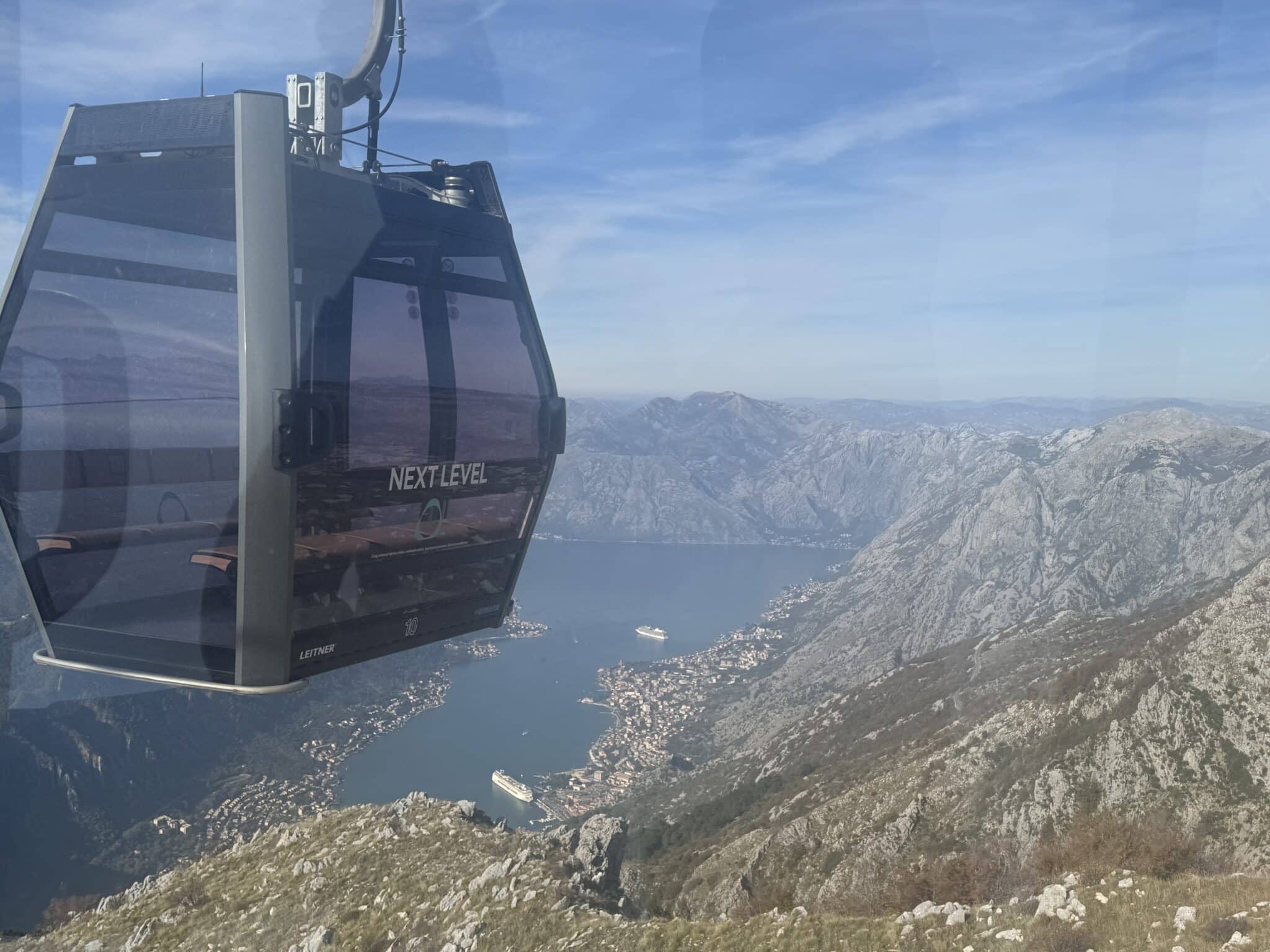 Kotor Cable Car over Kotor Bay in Montenegro