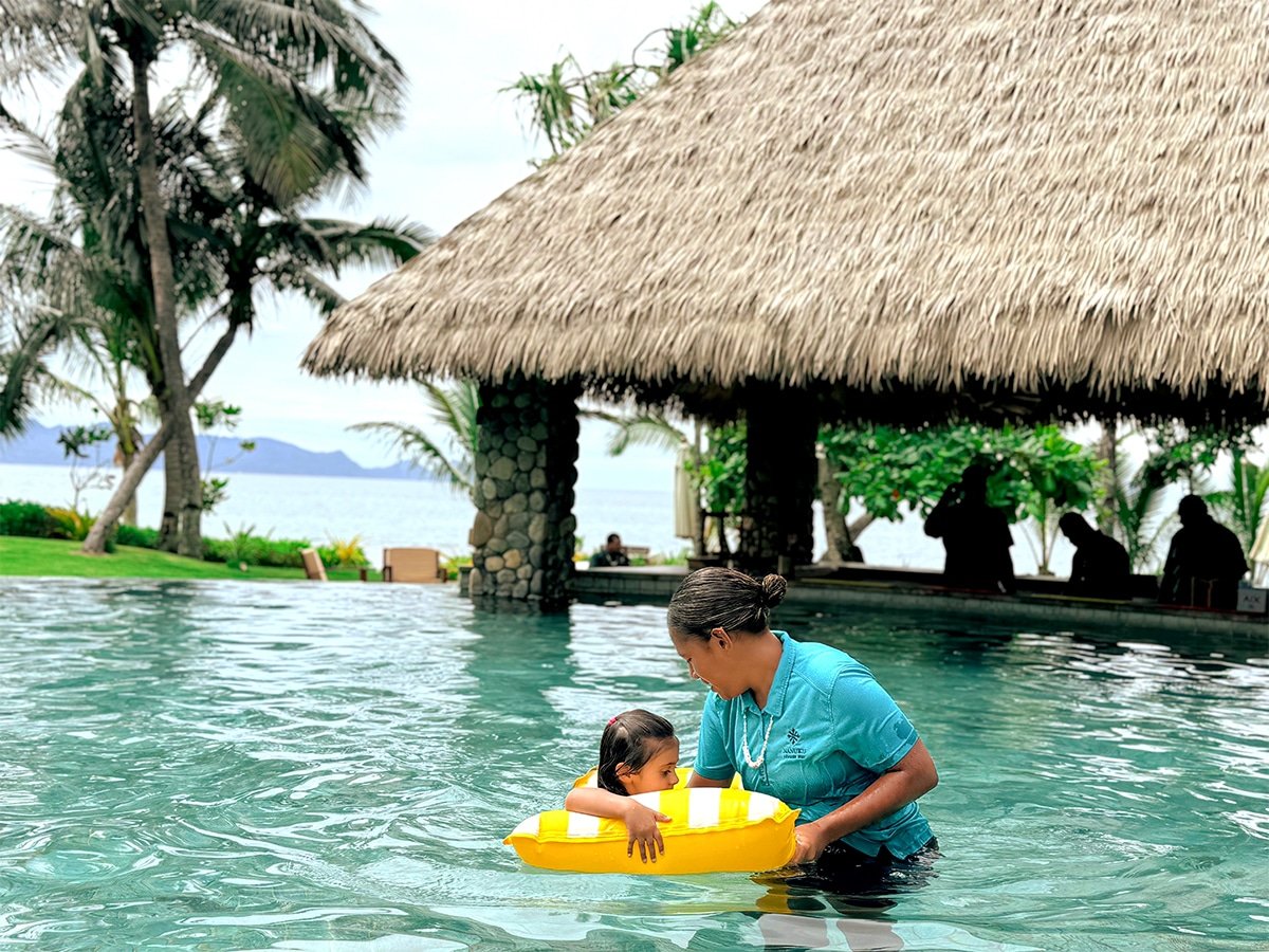 Buddies at Nanuku Resort in Fiji.