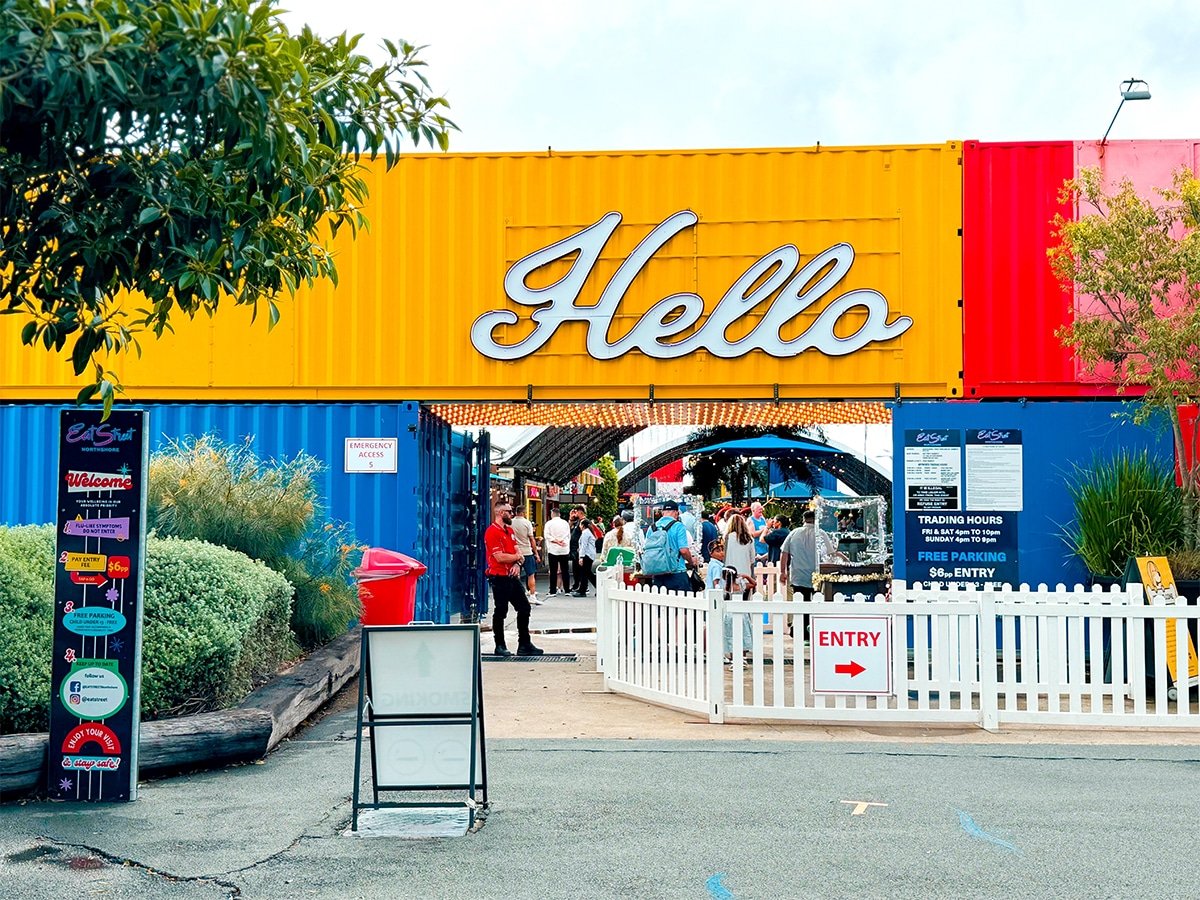 Eat Street in Brisbane, Australia.