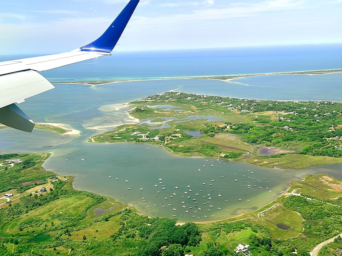 Flying into Nantucket.