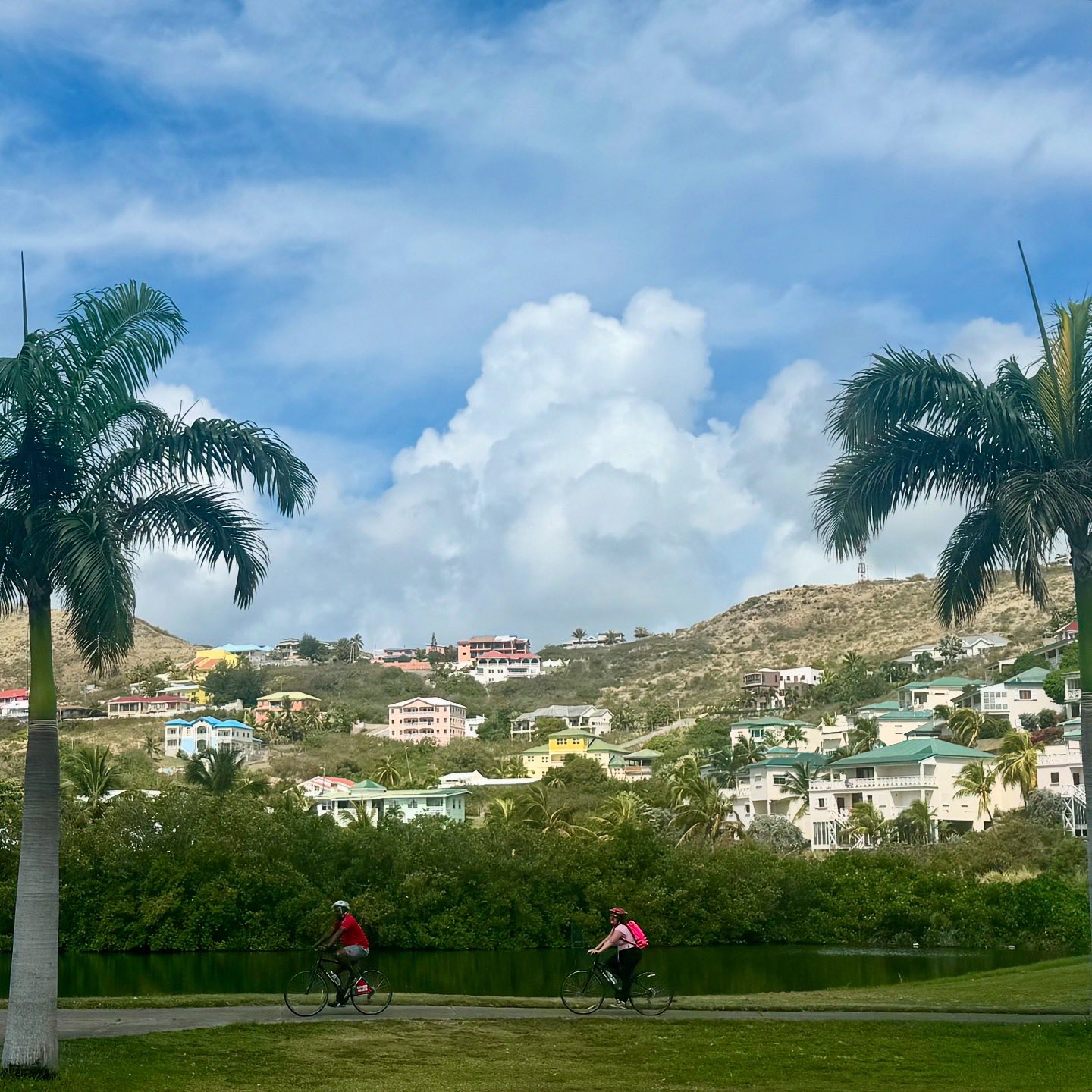 Biking in St. Kitts in the Caribbean 