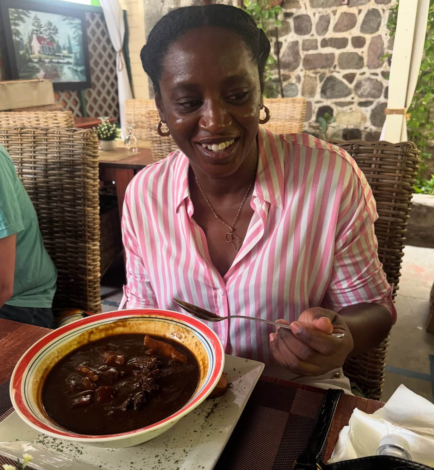 Goat water, a local favorite soup in St. Kitts in the Caribbean 