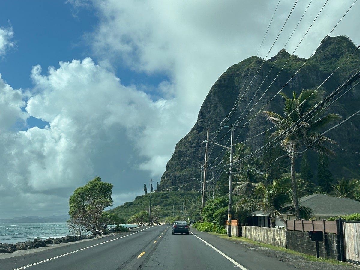 The road to Kualoa Ranch in Oahu.