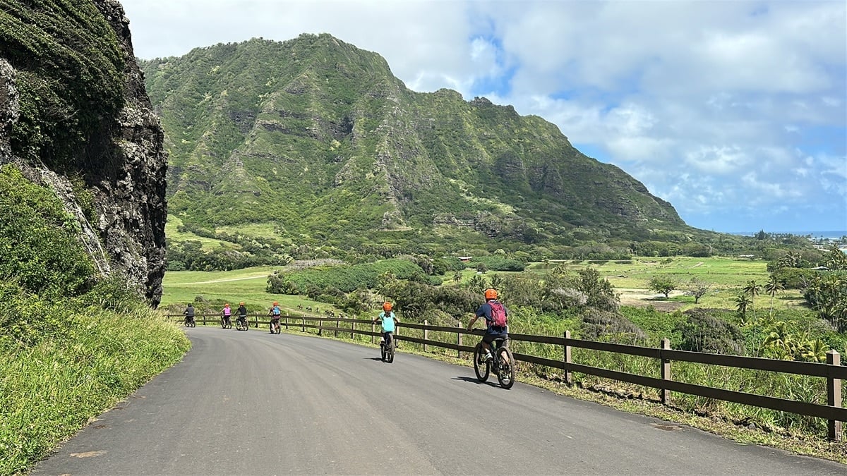 The beautiful views of Kualoa Ranch in Oahu.