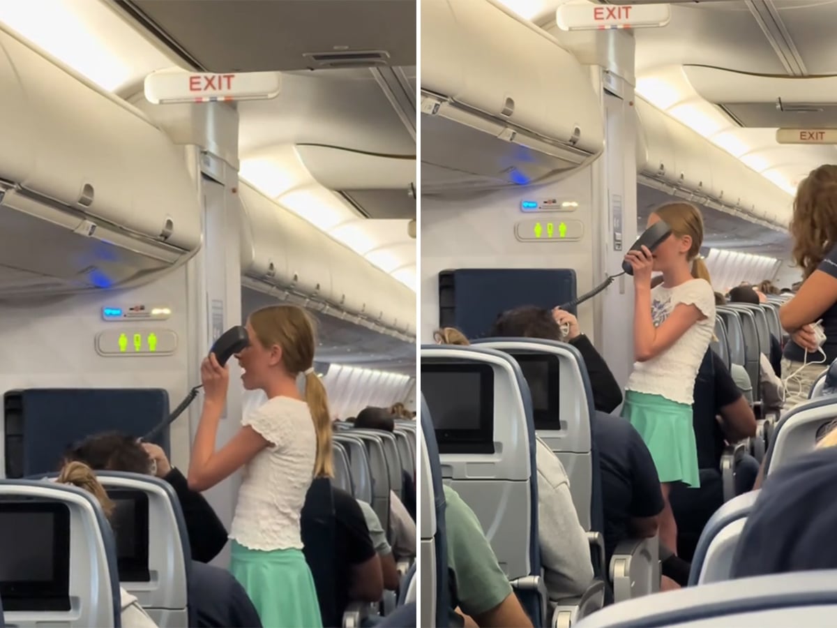 A little girl sings Moana on a delayed aircraft.