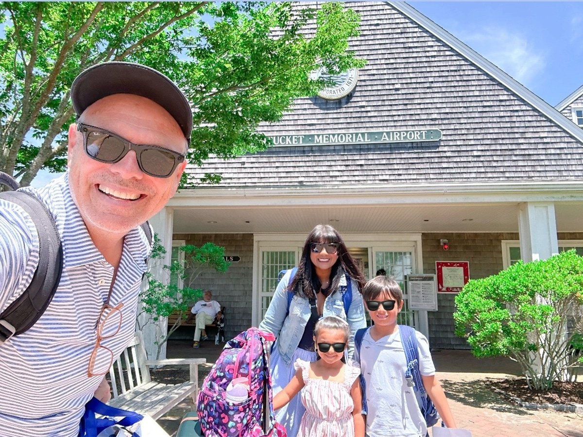 Arriving at the airport in Nantucket.