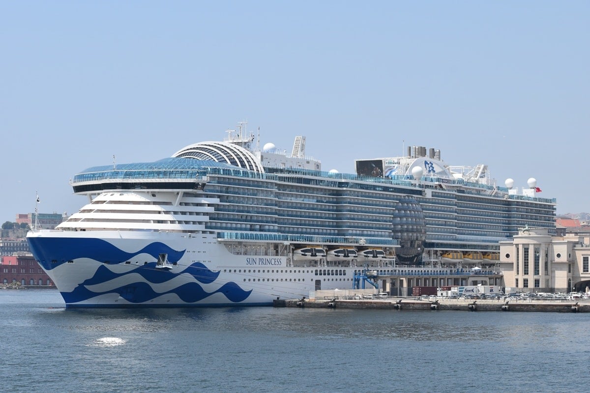 Sun Princess ship in port in Napoli