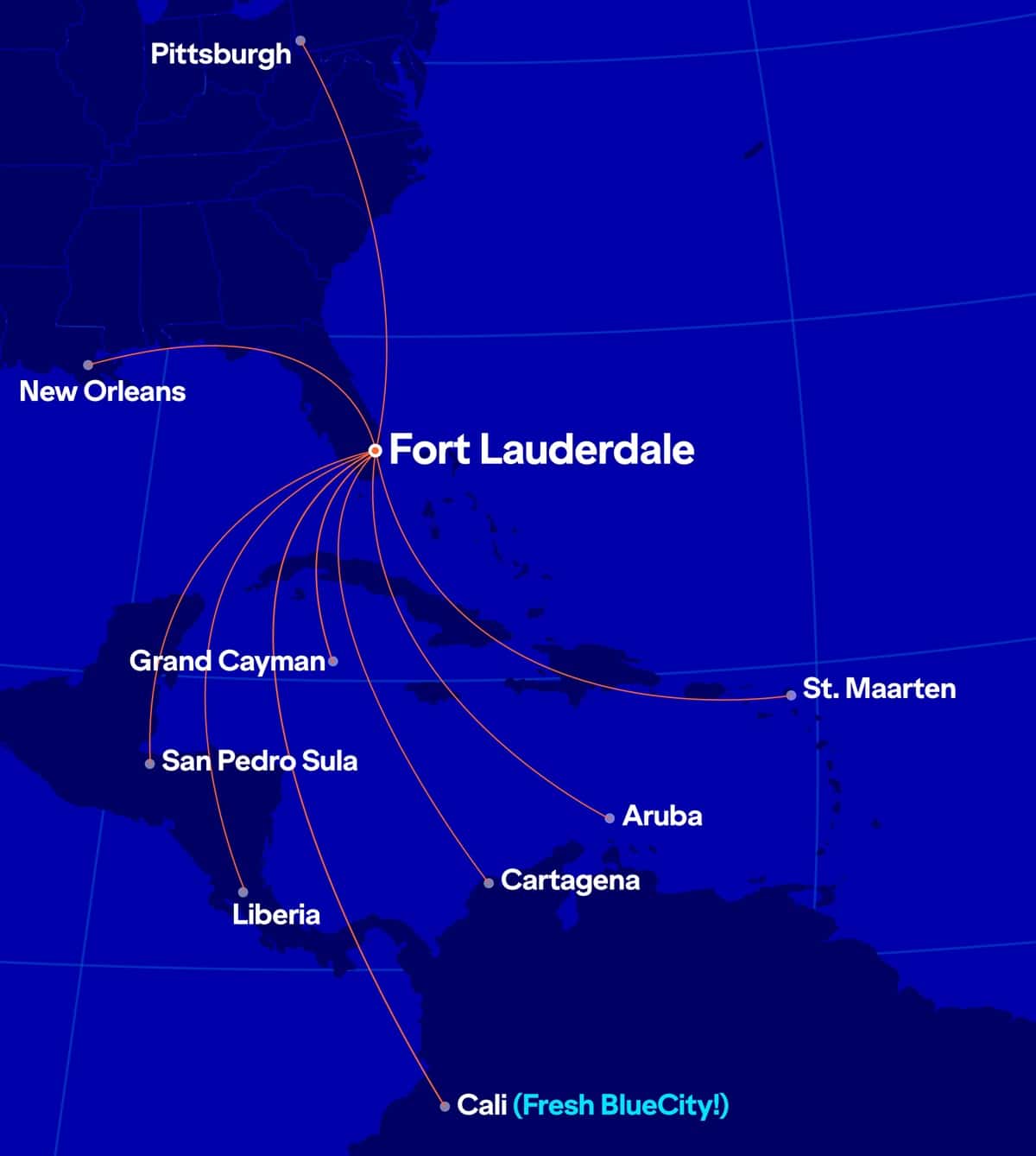 JetBlue route map