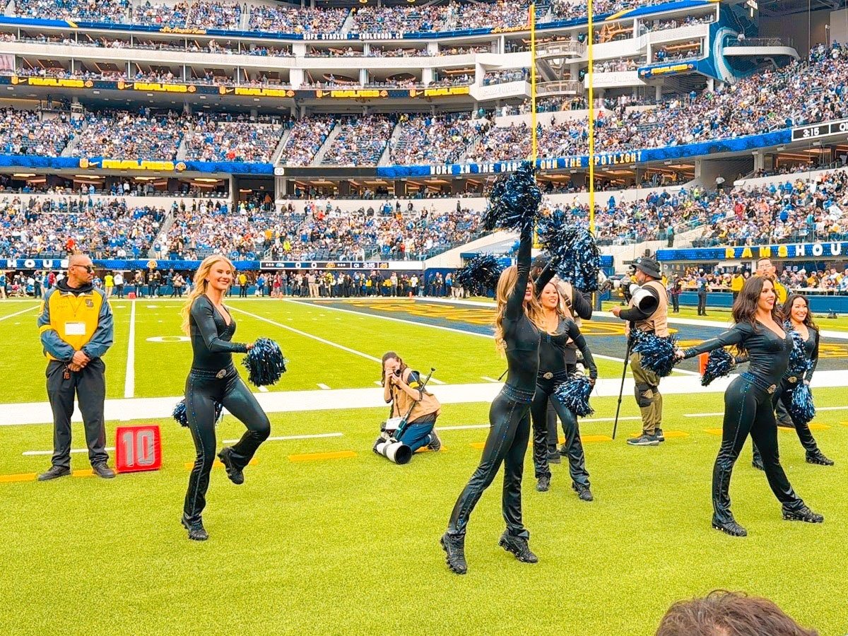 Rams cheerleaders shot on iPhone 17 Pro