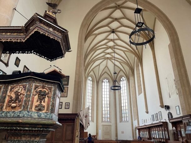 The inside of the church where my parents got married in Cluj
