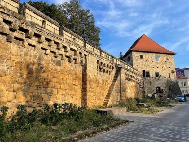The remnant of the old medieval city wall of Cluj